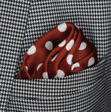 Copper Base Polka Dots - Silk Pocket Square