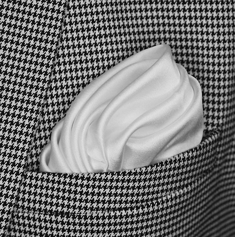 Pearl White Paradigm - Silk Pocket Square