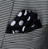 Black Base Polka - Silk Pocket Squares