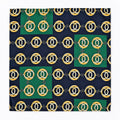 Chain Loop Green pocket square — full flat product.