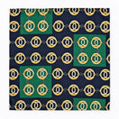 Chain Loop Green Silk Pocket Square