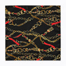 Chains and Straps (Black) Silk Pocket Square