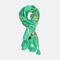 Chains and Straps (sea Green) - Silk Men Scarves - Silk Scarves | Monzoro Pakistan