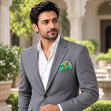 Chains and Straps (Sea Green) pocket square — outdoor lifestyle.