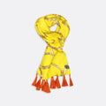 Chains and Straps (yellow) - Silk Scarves - Silk Scarves | Monzoro Pakistan
