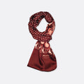 Chocolate Brown Polka Drops - Silk Scarves - Silk Scarves | Monzoro Pakistan