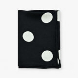 Black and White Jumbo Polka Dots pocket square — folded product.