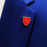 Classic Knight Shield – Red and Gold Lapel Pins - Lapel Pins | Monzoro Pakistan