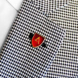 Classic Knight Shield – Red and Gold Lapel Pins - Lapel Pins | Monzoro Pakistan