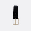 Classic Shiny Leather - Pin Buckle Slim Belt - Black - Belts | Monzoro Pakistan