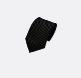 Coal Black Hollow Dotted Smart Neck Ties - Neckties | Monzoro Pakistan