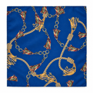 Cobalt Rope and Tassel Silk Pocket Square