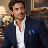 Cobalt Rope and Tassel Silk Pocket Square