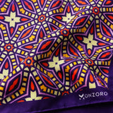 Colourful Abstract Art pocket square — fabric and design close-up.