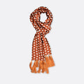 Copper Base Polka - Silk Men Scarves - Silk Scarves | Monzoro Pakistan