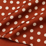 Copper Base Polka Dots pocket square — fabric and design close-up.