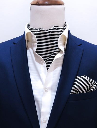 Retro Run Silk Ascot & Pocket Square Set