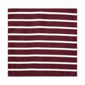 Creamy Rosewood Stripes pocket square — full flat product.