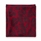 Crimson Leaf Silhouette Silk Pocket Square — product photograph 9