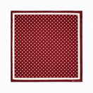 Dark Maroon with White Polka Dots Silk Pocket Square