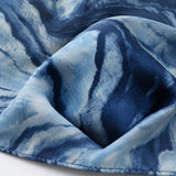 Deep Blue Ocean pocket square — fabric and design close-up.