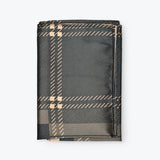 Dusty Grey Tartan Checks pocket square — folded product.