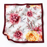 Elegant Seamless Floral Pattern pocket square — unfolded studio detail.