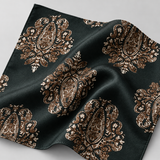 Emerald Paisley Medallion Silk Pocket Square