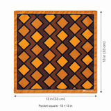 Fashion Geometric Pattern pocket square — size guide.