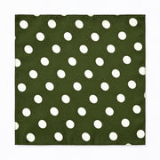 Forest Polka Dots pocket square — full flat product.