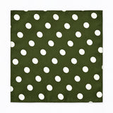 Forest Polka Dots pocket square — full flat product.