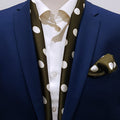 Forest Polka Silk Scarf & Pocket Square Set - Combo Sets | Monzoro Pakistan