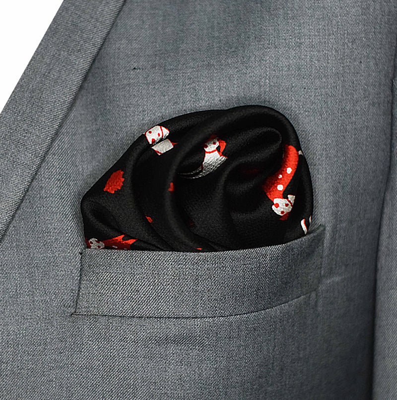 Black Dalmatian Silk Pocket Squares