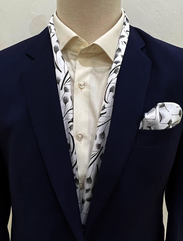 MODERN FLORAL - SILK SCARf and pocket sqaure set