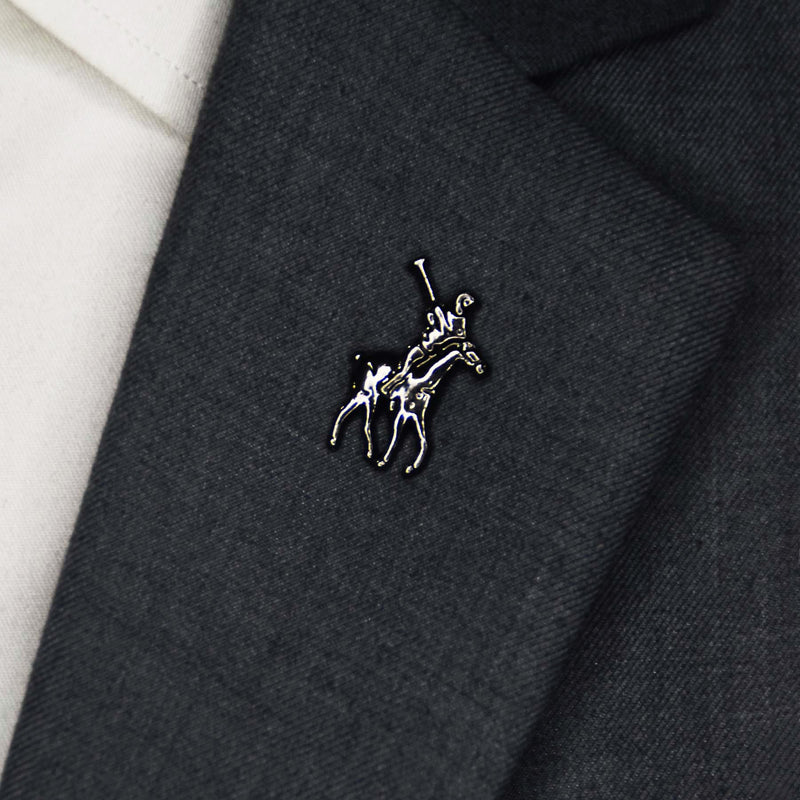Polo Player – Black Metal Lapel Pins