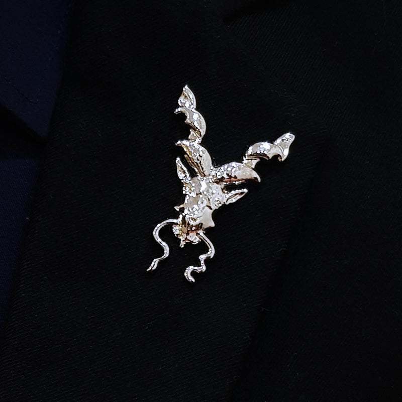 ANTIQUE MARKHOR – Silver LAPEL PINS