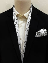 MODERN FLORAL - SILK SCARf and pocket sqaure set