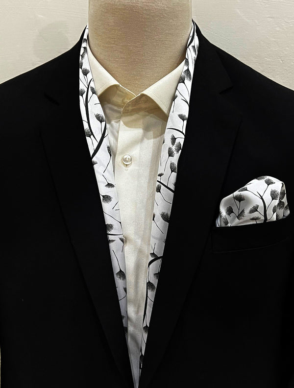 MODERN FLORAL - SILK SCARf and pocket sqaure set