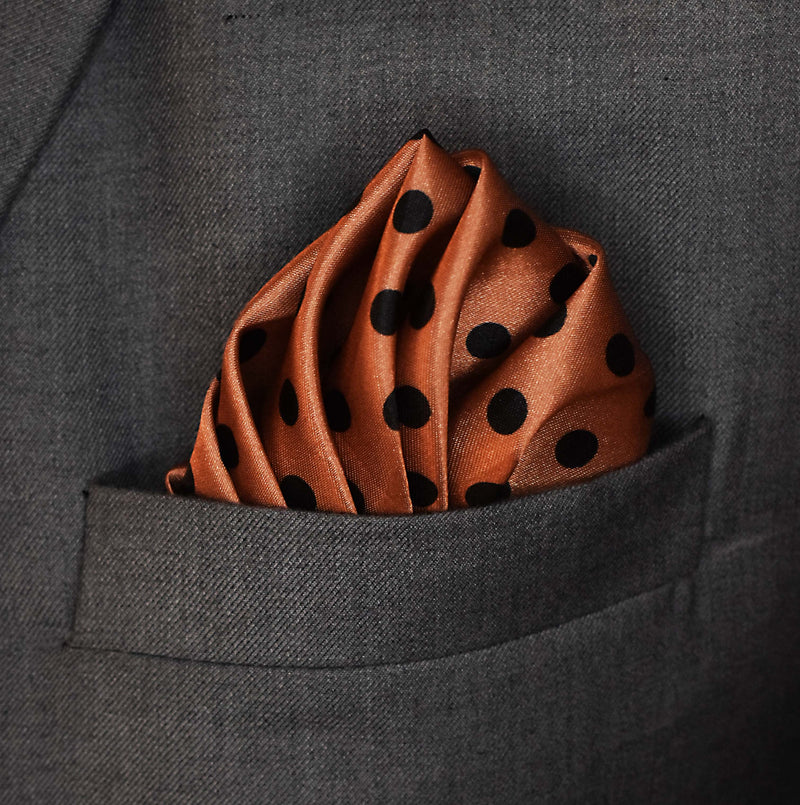 Coral Sands Polka Dot - Silk Pocket Square