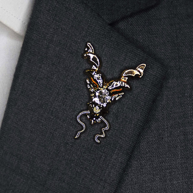 Antique Burnished Markhor – Golden Lapel Pins