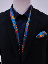 Garden of Eve Silk Men Scarf & Pocket Square Set - Combo Sets | Monzoro Pakistan