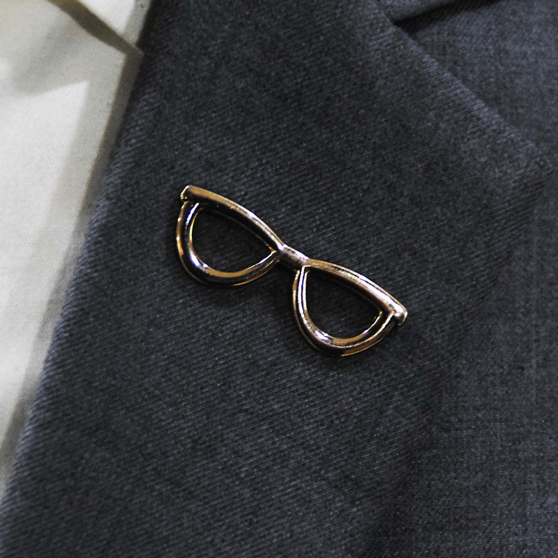 Golden EyeGlasses Lapel Pins