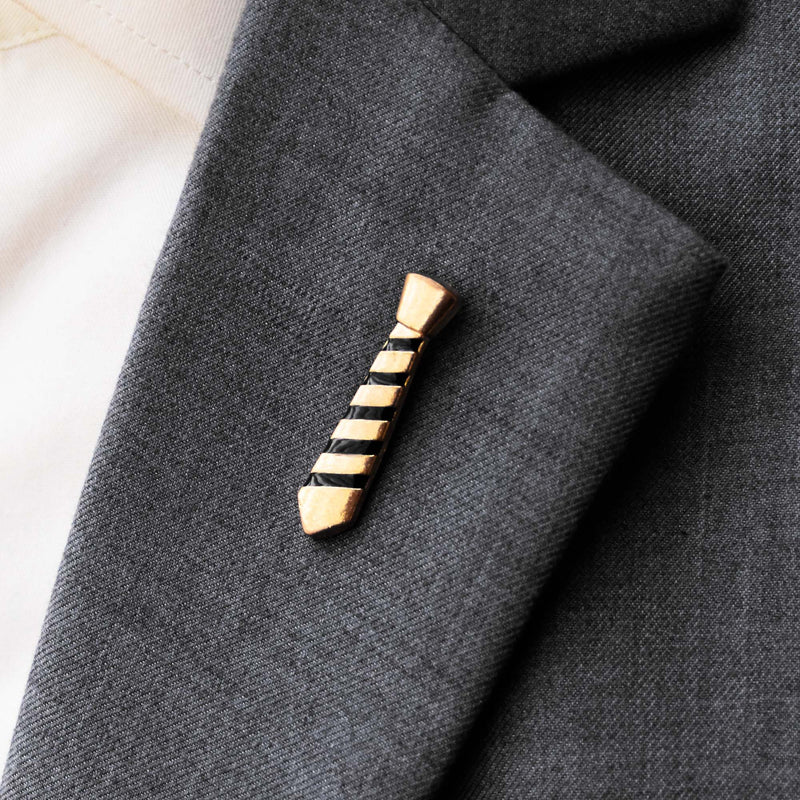 NECKTIE GOLDEN LAPEL PINS