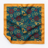 Garden of Eve pocket square — unfolded studio detail.