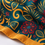 Garden of Eve pocket square — fabric and design close-up.