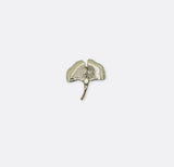 Ginkgo Flower Silver Lapel Pin - Lapel Pins | Monzoro Pakistan