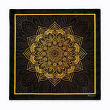Gold Ornamental pocket square — full flat product.