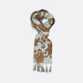 Grey Box Pleated - Silk Scarves - Silk Scarves | Monzoro Pakistan
