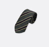 Grey & Purple Regimental Striped Tie