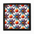 Hawaiian Flower pocket square — full flat product.